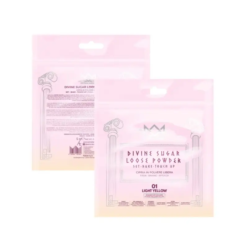 Viso Divine Sugar Loose Powder - Set Bake Touch Up 01 LIGHT YELLOW - Cipria miniatura 4