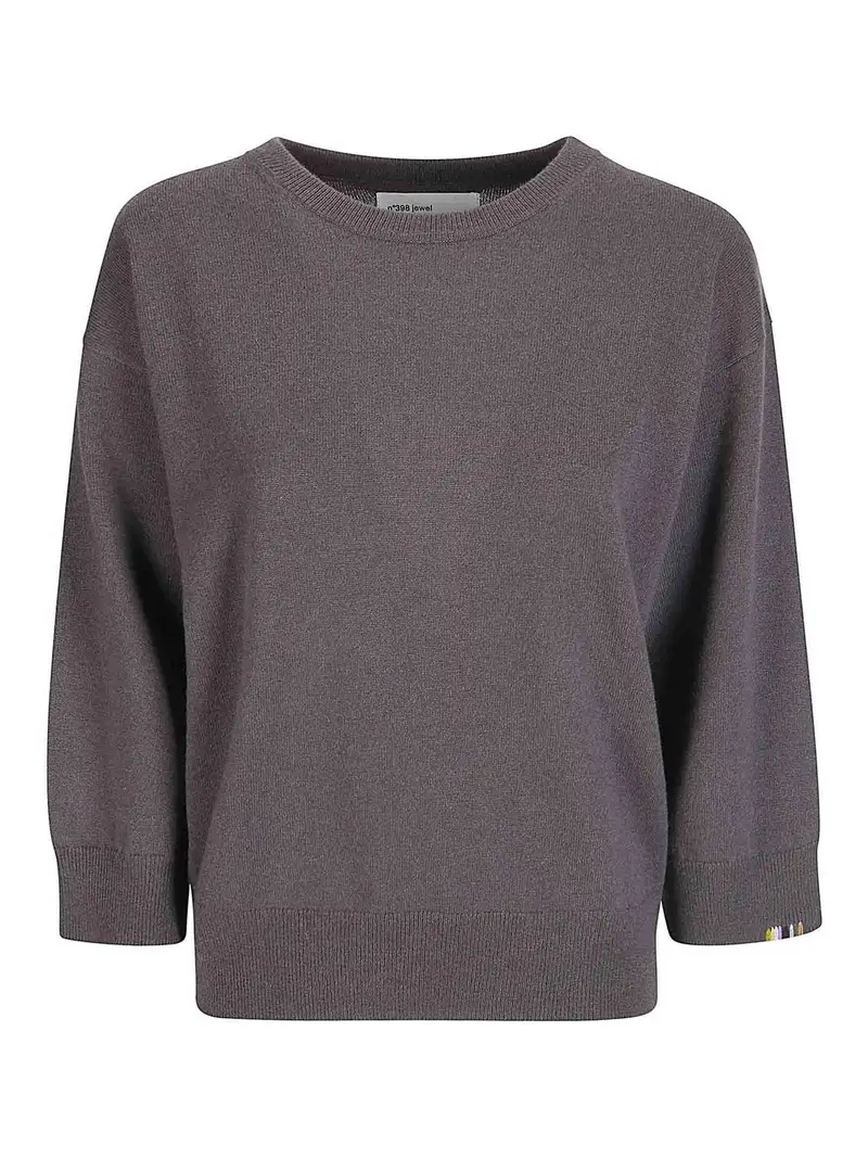 Maglione corto in cashmere Tortora
