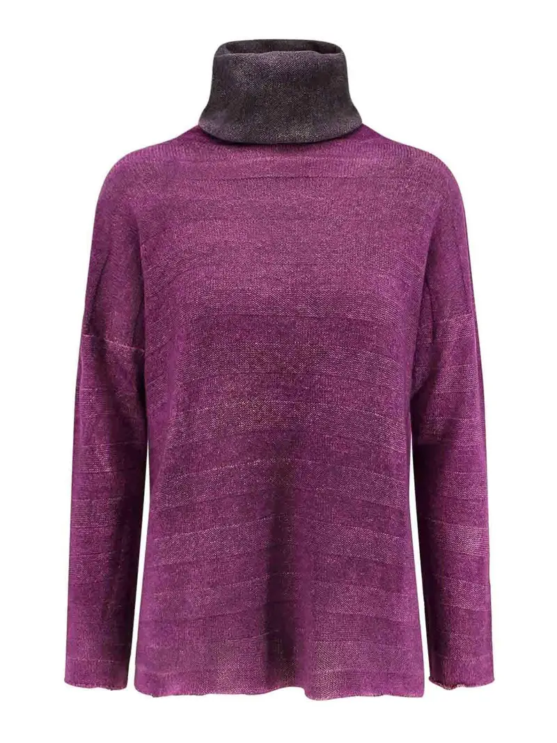 Maglia Dolcevita Bruco 89 In Cashmere Viola