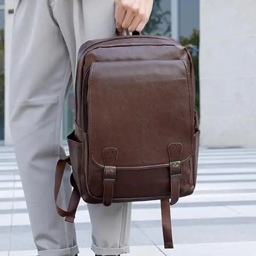 F Fityle Zaini per Pc Portatili Zaino per Laptop 16, 93 X 11, 81 X 5, 51 Pollici Zaino in Pelle Uomo per Notebook, Con miniatura 3