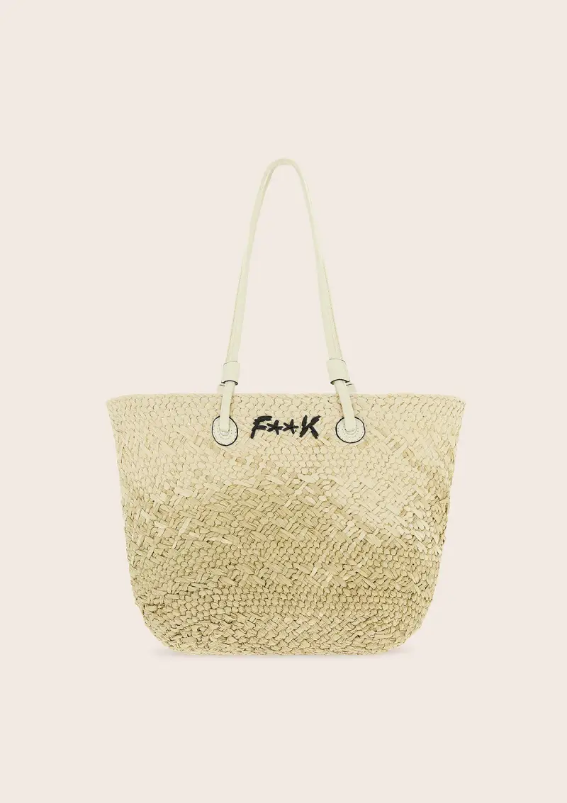 Basket Beachbag Donna F**K Beige A058-BG