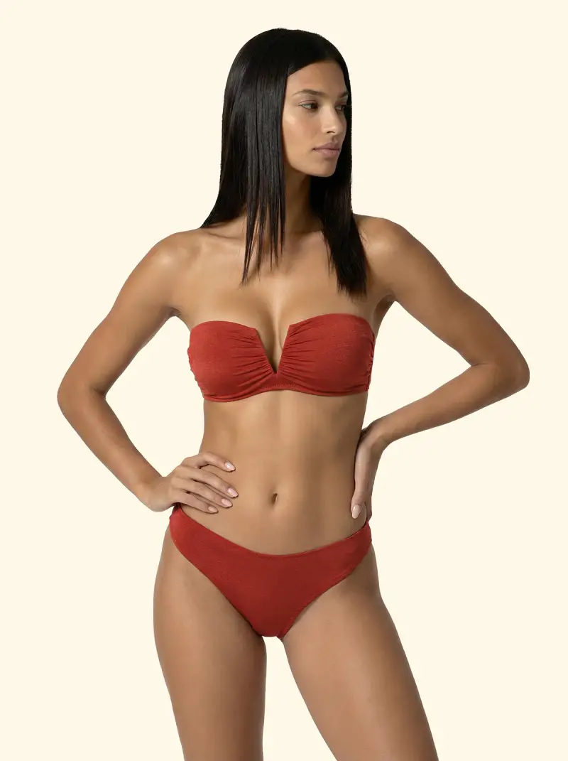 Bikini Donna F**K Fascia a V con Ferretto e Slip Americano Fisso Ruggi