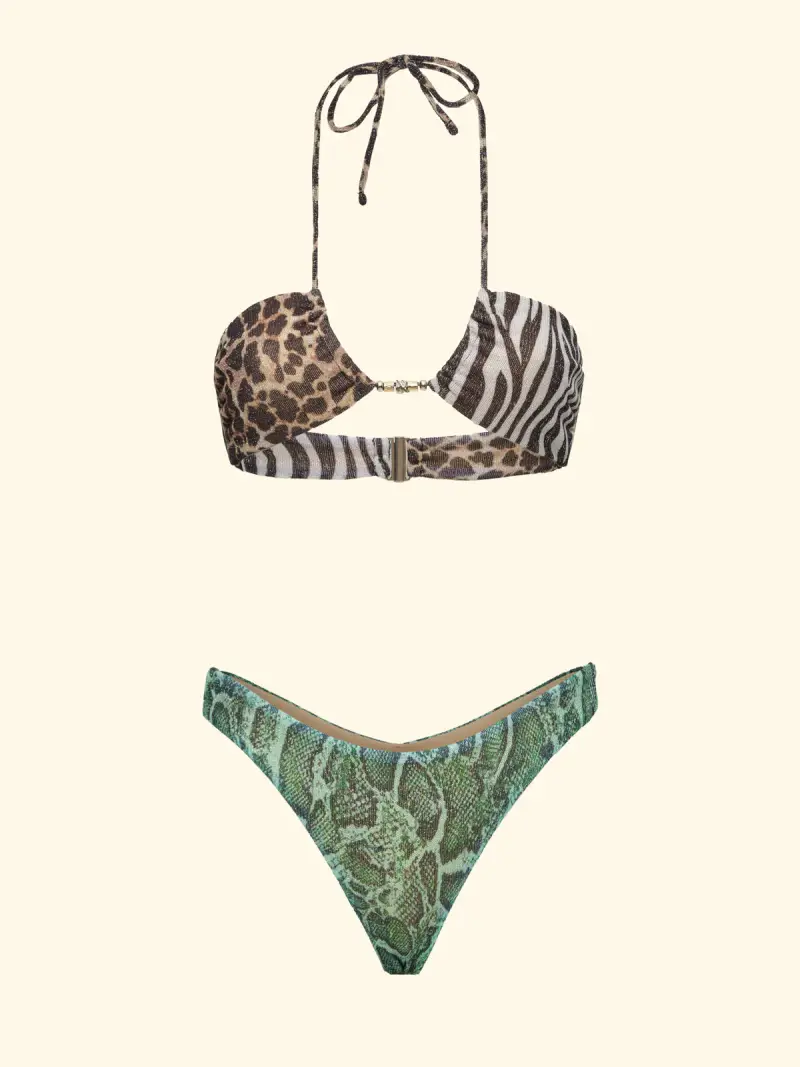 Bikini Donna F**K Fascia con Culotte Fissa Fantasia SW0142-X10 miniatura 3