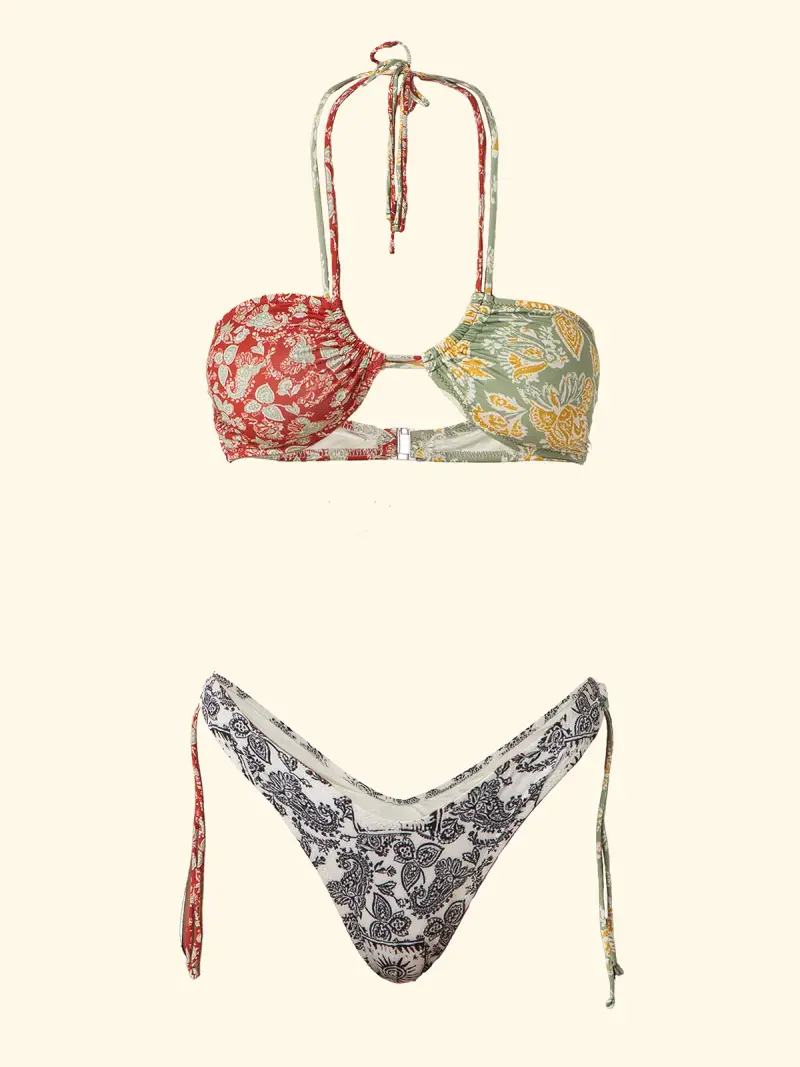 Bikini Donna F**K Fascia con Slip Americano Fisso Fantasia SW0411-X45 miniatura 3