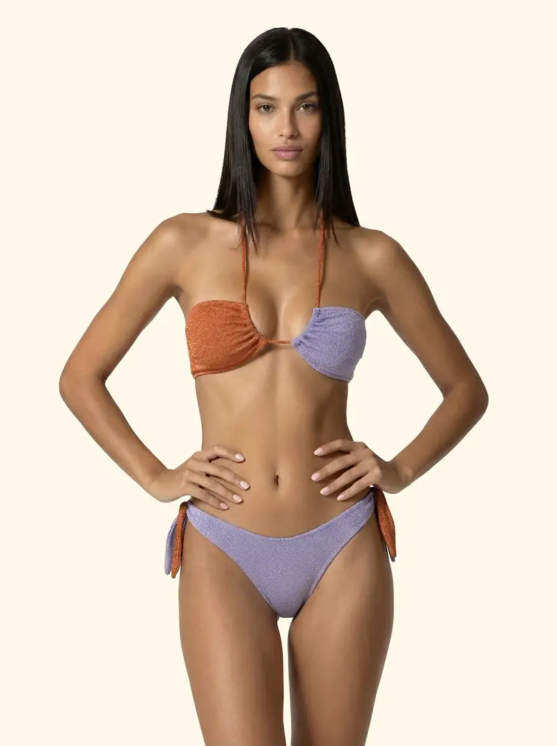 Bikini Donna F**K Fascia con Slip Americano Regolabile Lilla SW1111-LC