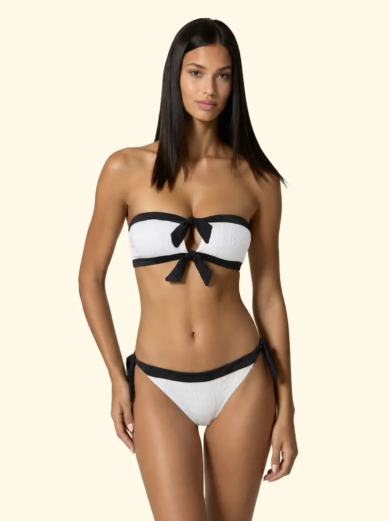 Bikini Donna F**K Fascia con Slip Regolabile Bianco SW0531-WH