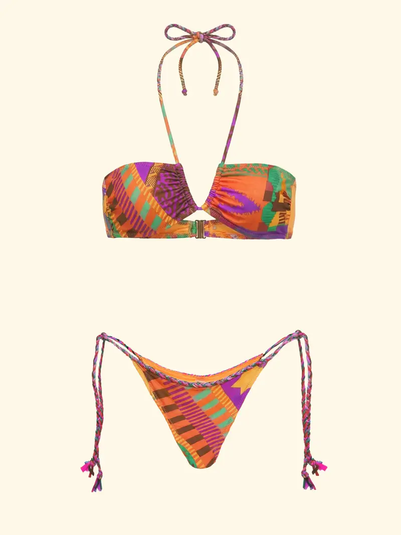 Bikini Donna F**K Fascia con Slip Regolabile Fantasia SW0221-X11 miniatura 3