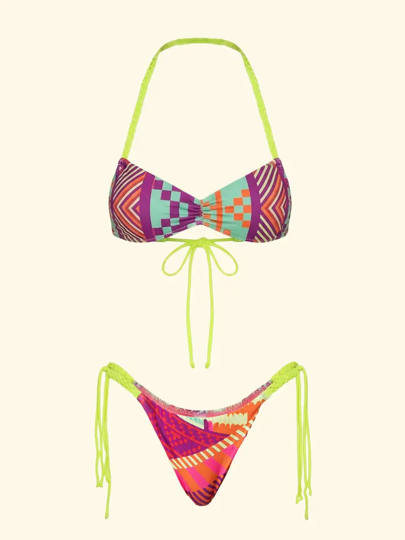 Bikini Donna F**K Fascia con Slip Regolabile Fantasia SW0271-X13 miniatura 3