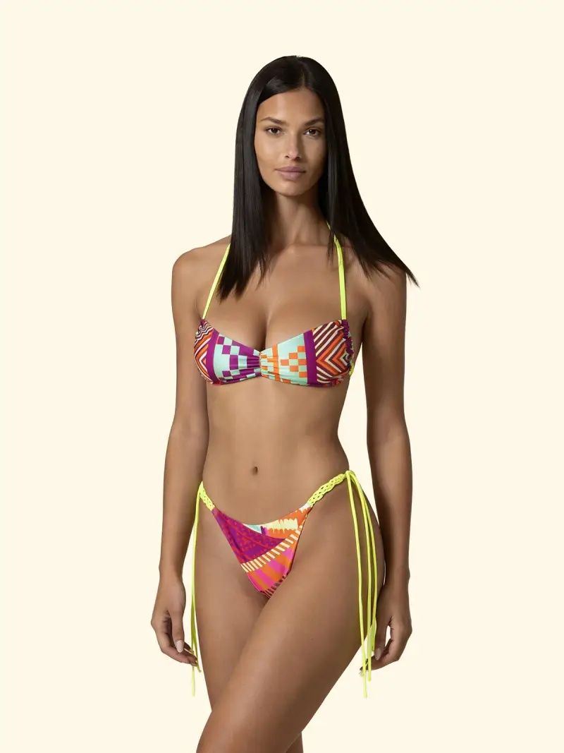 Bikini Donna F**K Fascia con Slip Regolabile Fantasia SW0271-X13