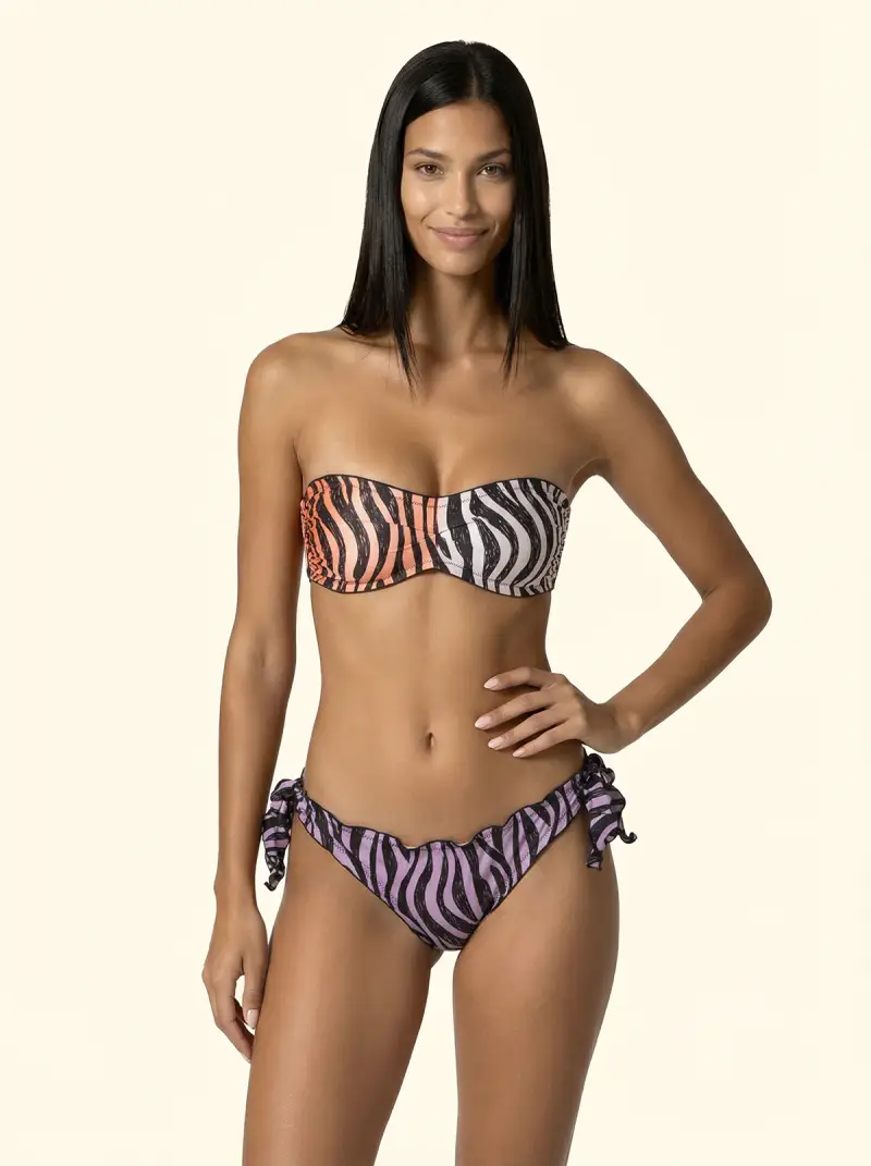 Bikini Donna F**K Fascia con Slip Regolabile Fantasia SW2601X10
