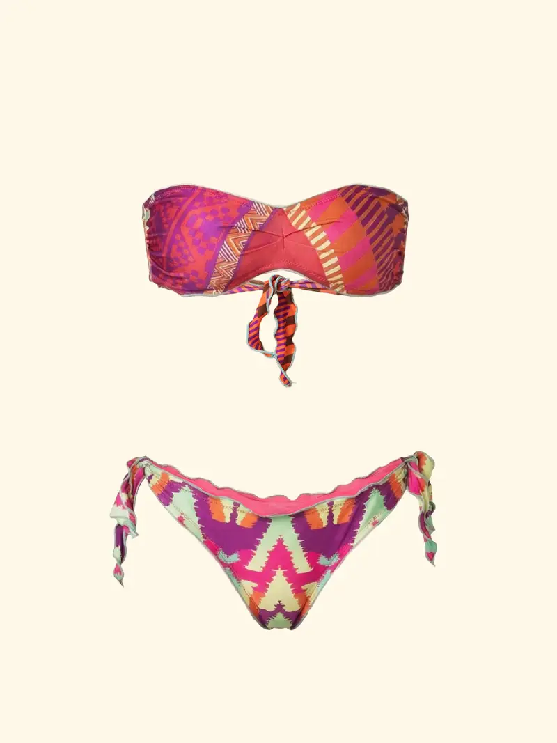 Bikini Donna F**K Fascia con Slip Regolabile Fantasia SW2602-X20 miniatura 3
