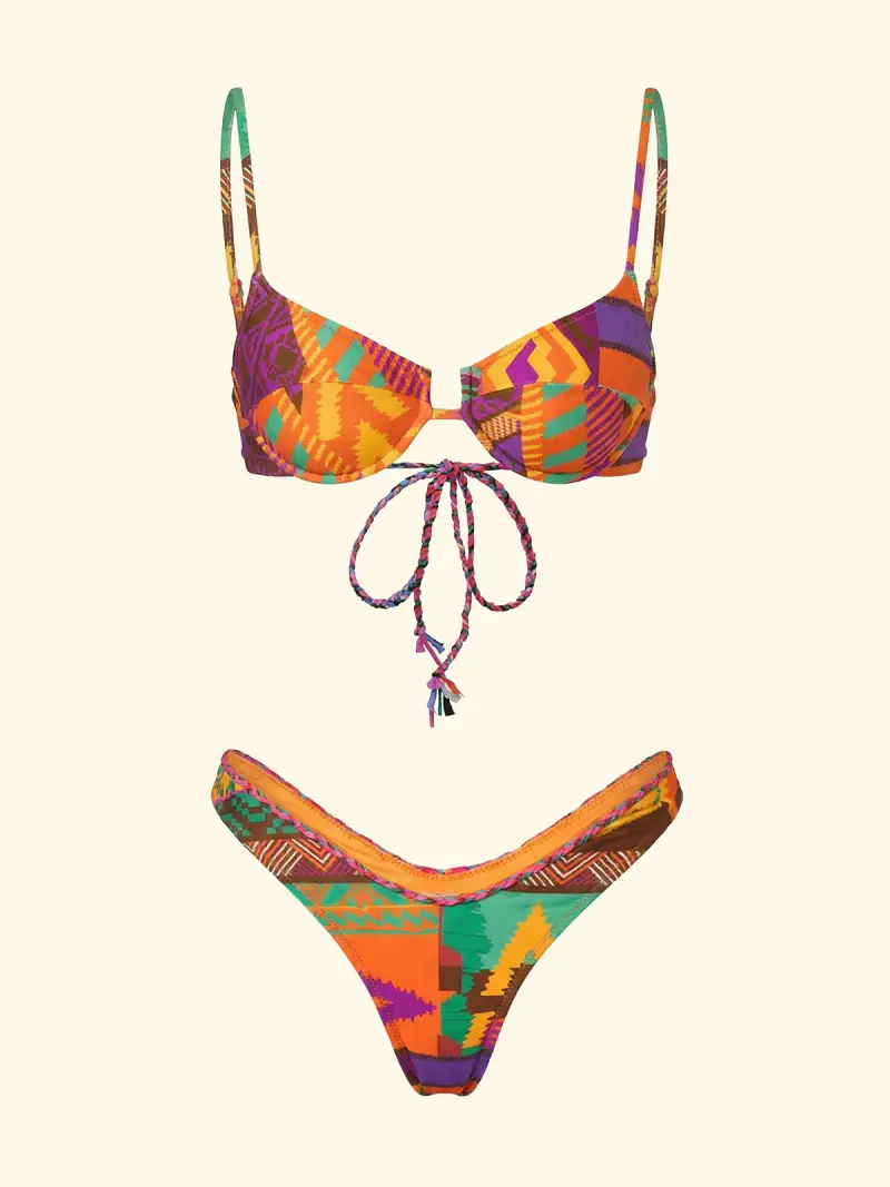 Bikini Donna F**K Reggiseno con Ferretto e Slip Americano Fisso Fantas miniatura 3