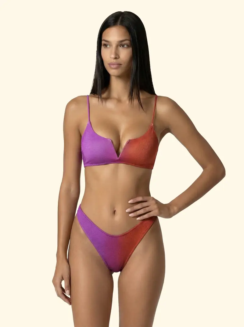 Bikini Donna F**K Top con Ferretto e Slip Americano fisso Fantasia SW1