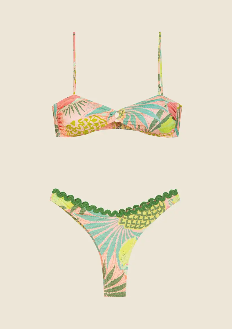 Bikini Donna F**K Top con Slip Americano Fisso Fantasia 0621-X12 miniatura 3