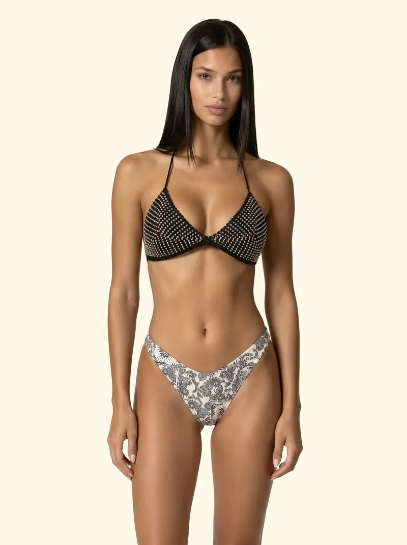 Bikini Donna F**K Triangolo con Slip Americano Fisso Fantasia SW0401-X