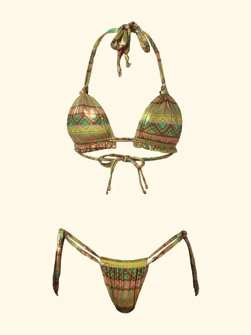 Bikini Donna F**K Triangolo con Slip regolabile Fantasia SW0253X11 miniatura 3