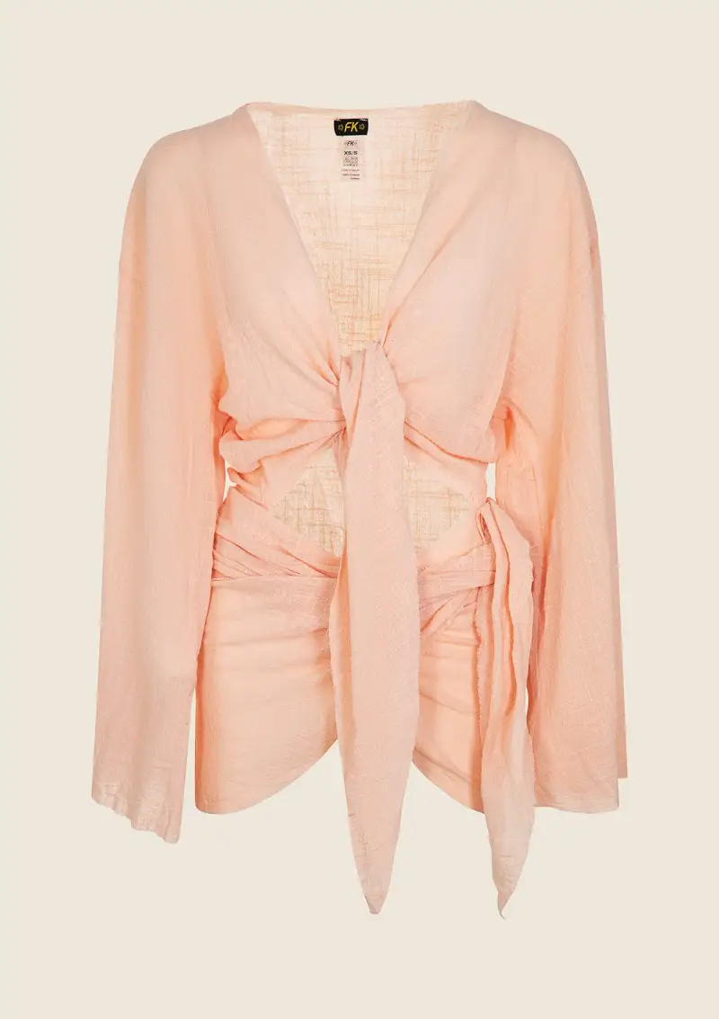 Caftano Corto Donna F**K Corallo 0759-CR miniatura 4