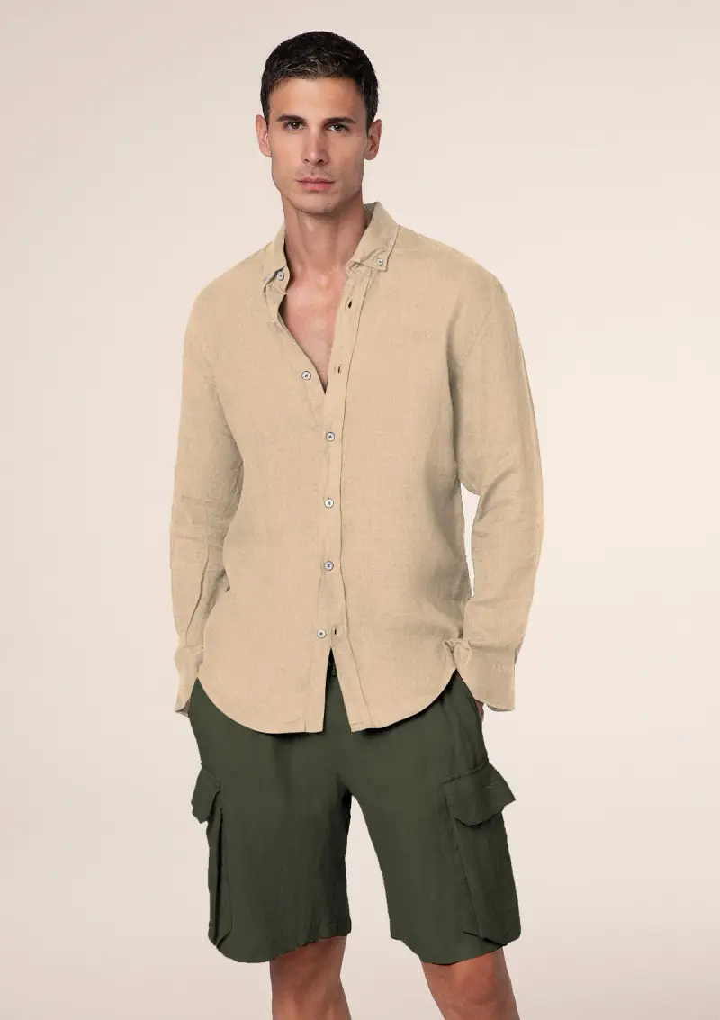 Camicia Uomo F**K Beige M01CL40-BG