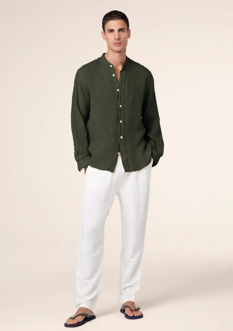 Camicia Uomo F**K Verde Militare M01CL41-MG