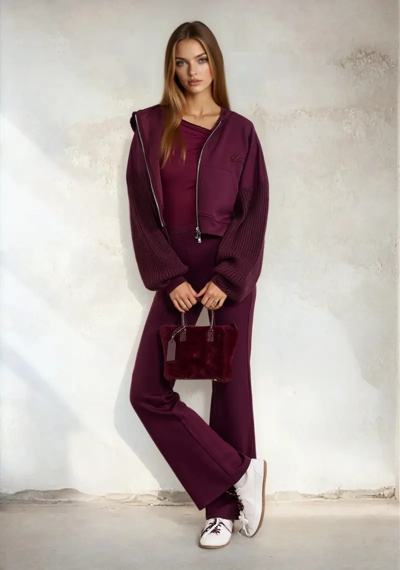 Cesto Bag Donna F**K Bordeaux WW0200-BD miniatura 4