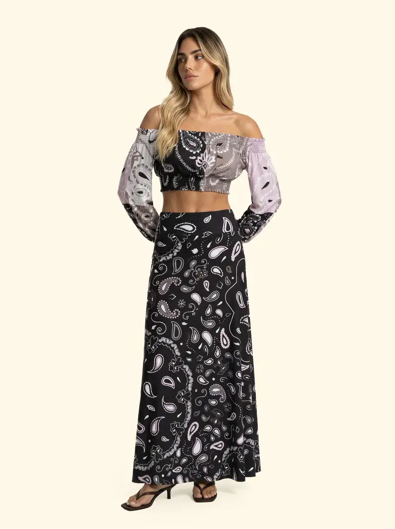 Crop Top Manica Lunga Donna F**K Fantasia SW0517-X55