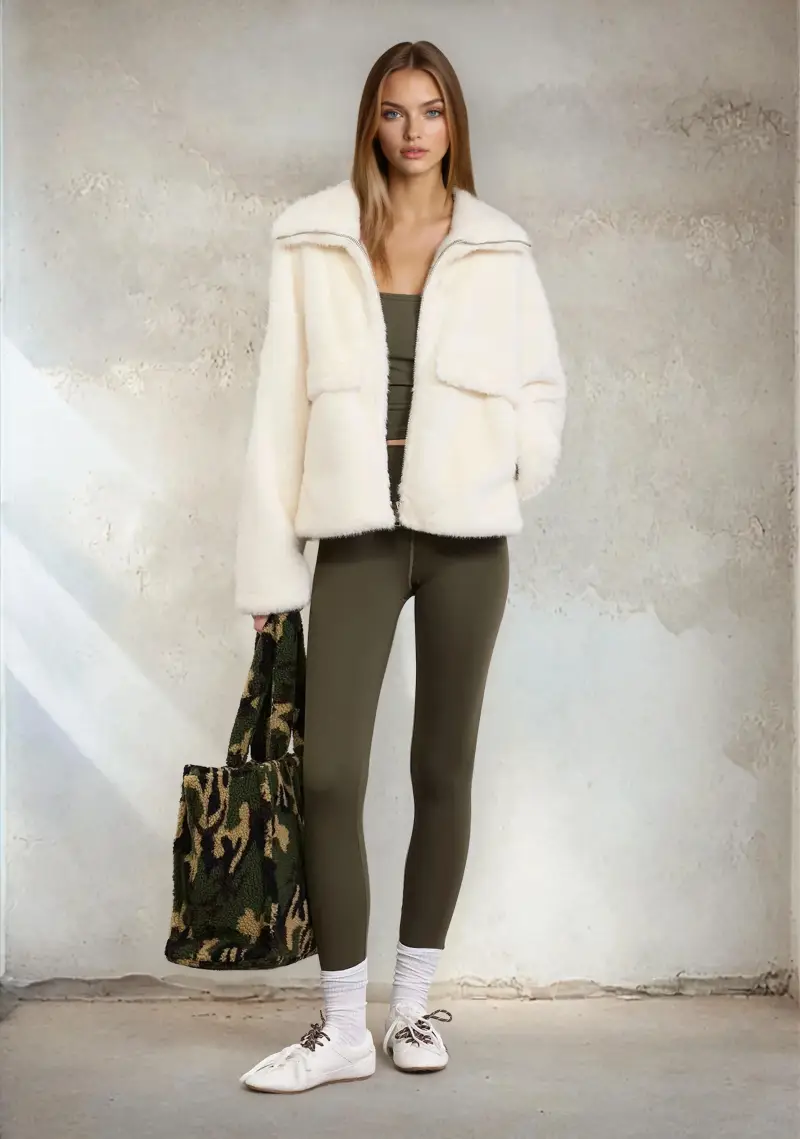 Eco Pelliccia Donna F**K Bianca W0110-WH miniatura 3