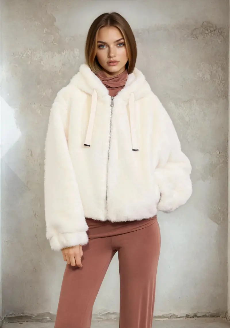 Eco Pelliccia Donna F**K Bianca W0115-WH