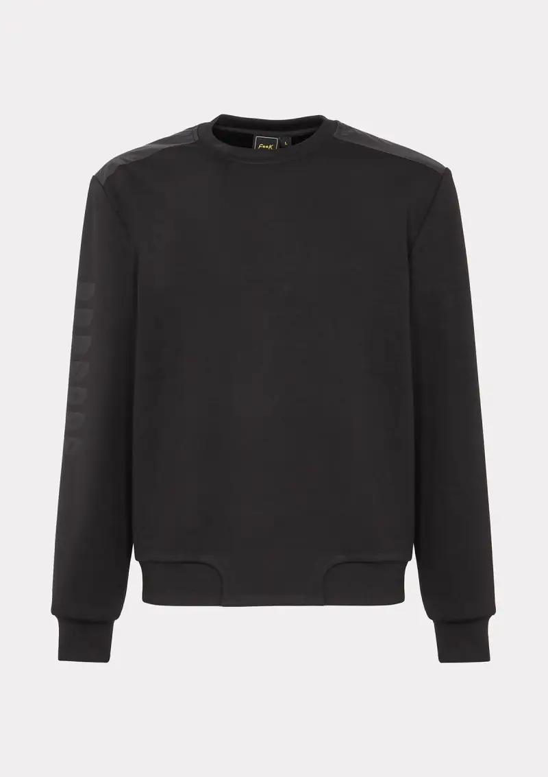 Felpa Paricollo Uomo F**K Nera M3102-BK miniatura 3