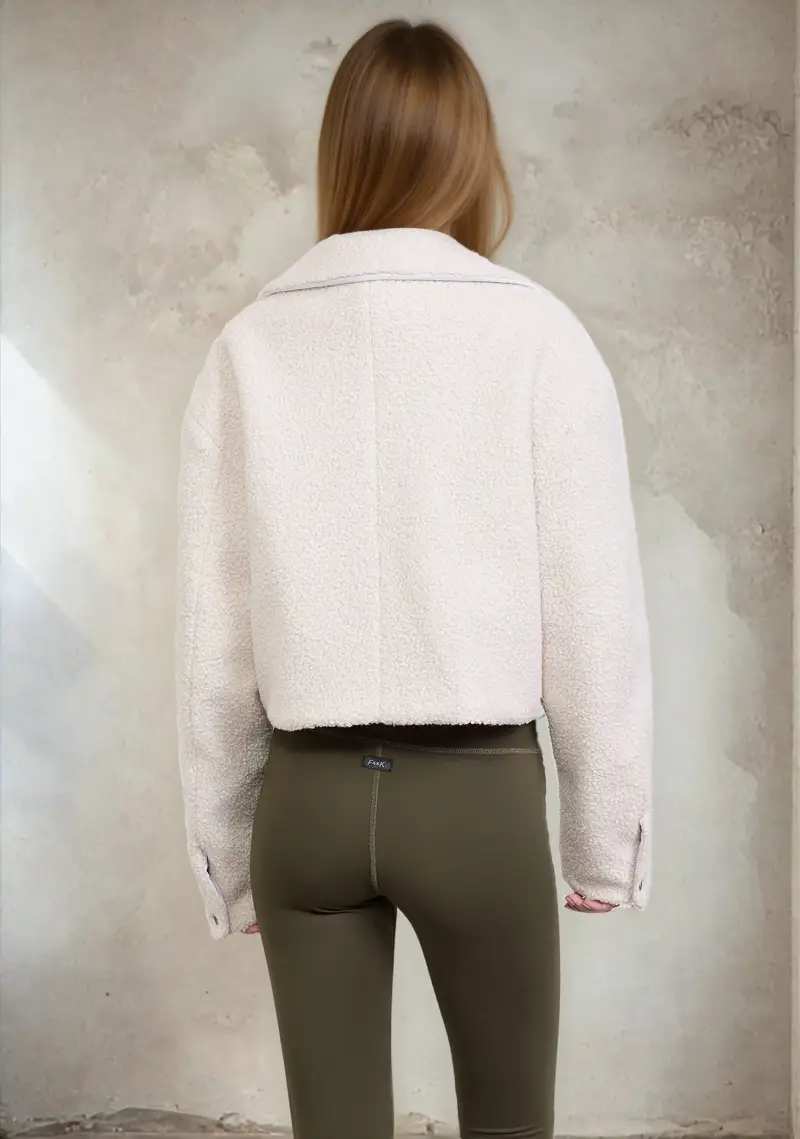 Giacca Teddy Donna F**K Bianca W0105-WH miniatura 2