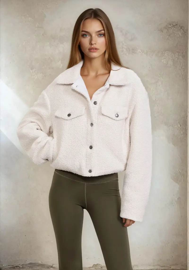 Giacca Teddy Donna F**K Bianca W0105-WH