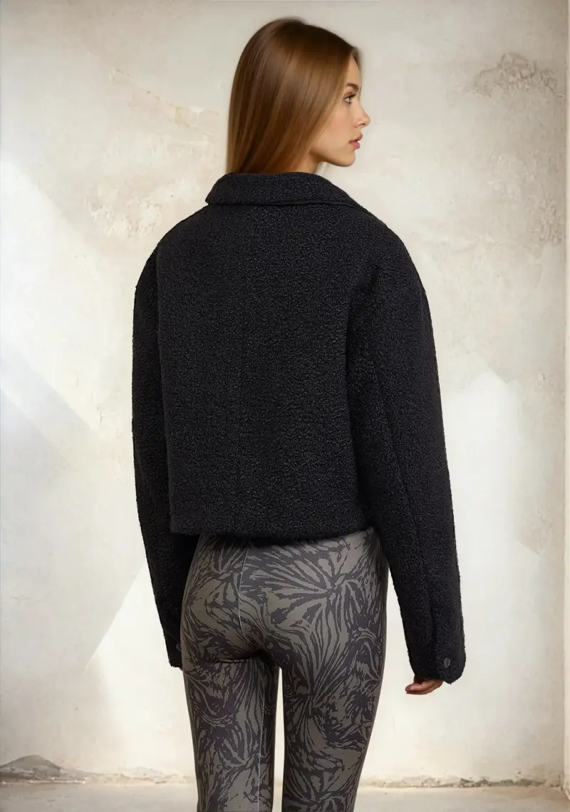 Giacca Teddy Donna F**K Nera W0105-BK miniatura 3