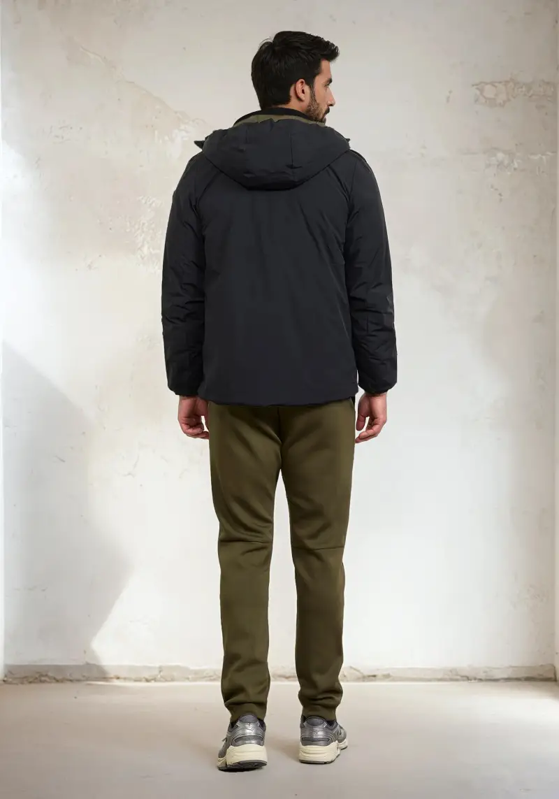 Giubotto Imbottito con cappuccio Uomo F**K Nero M3201-BK miniatura 5