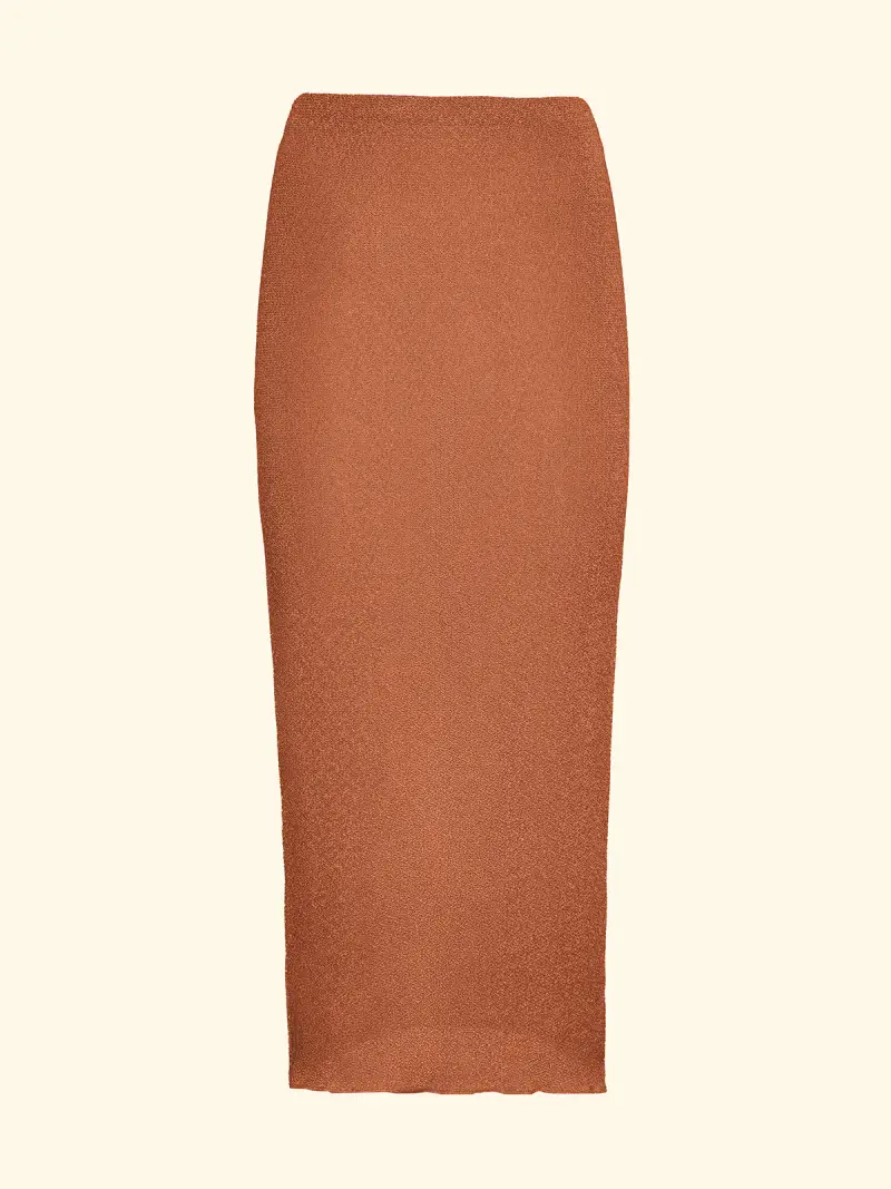 Gonna Lunga Donna F**K Arancione SW1148-OR miniatura 3