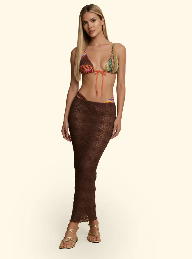 Gonna Lunga Donna F**K Marrone SW0208-BN