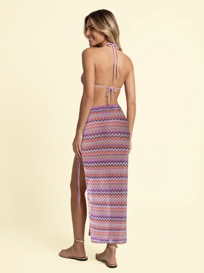 Gonna Lunga Donna F**K Multicolor SW0298-MC miniatura 2