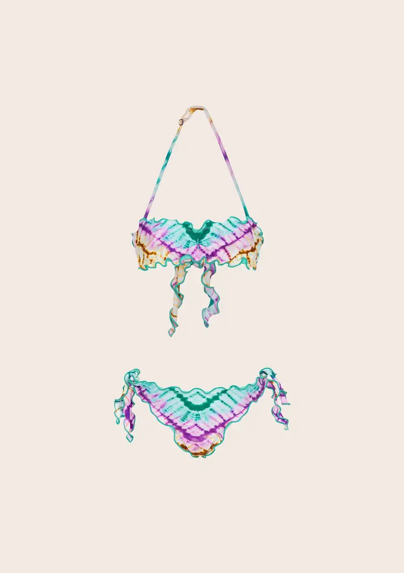 Bikini Bambina F**K Fascia con Slip Regolabile Fantasia G1G06BA-X50