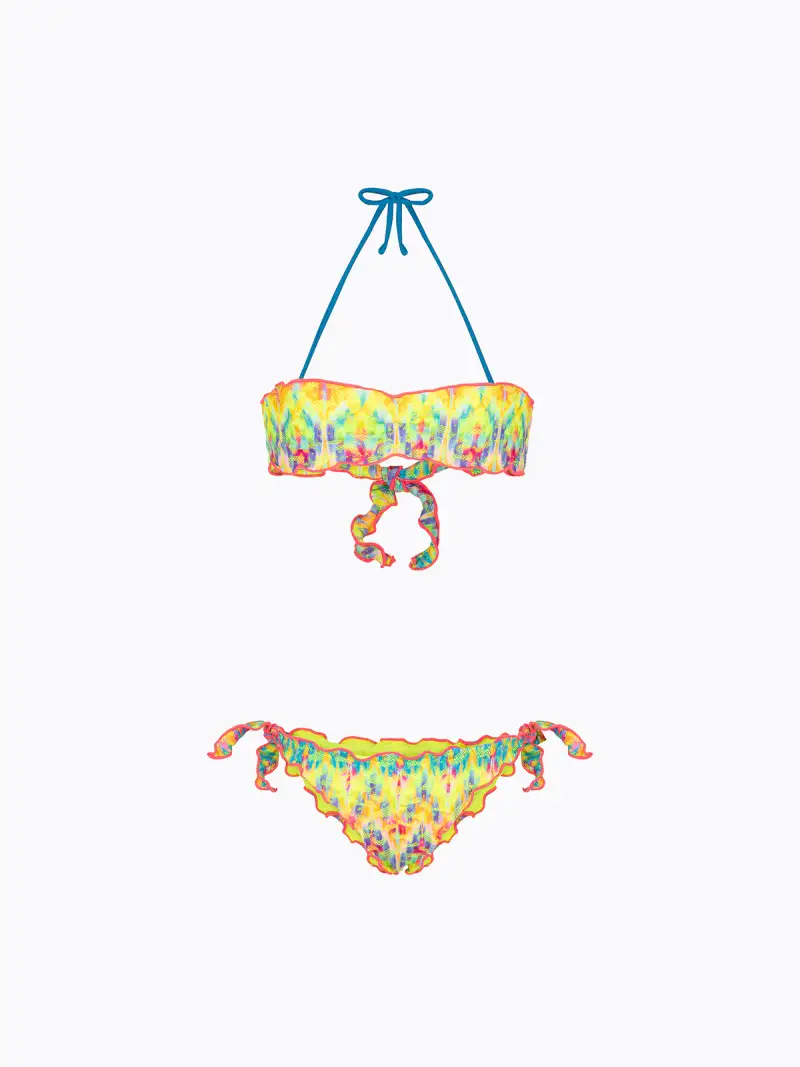 Bikini Bambina F**K Fascia con Slip Regolabile Fantasia SG0651-X88