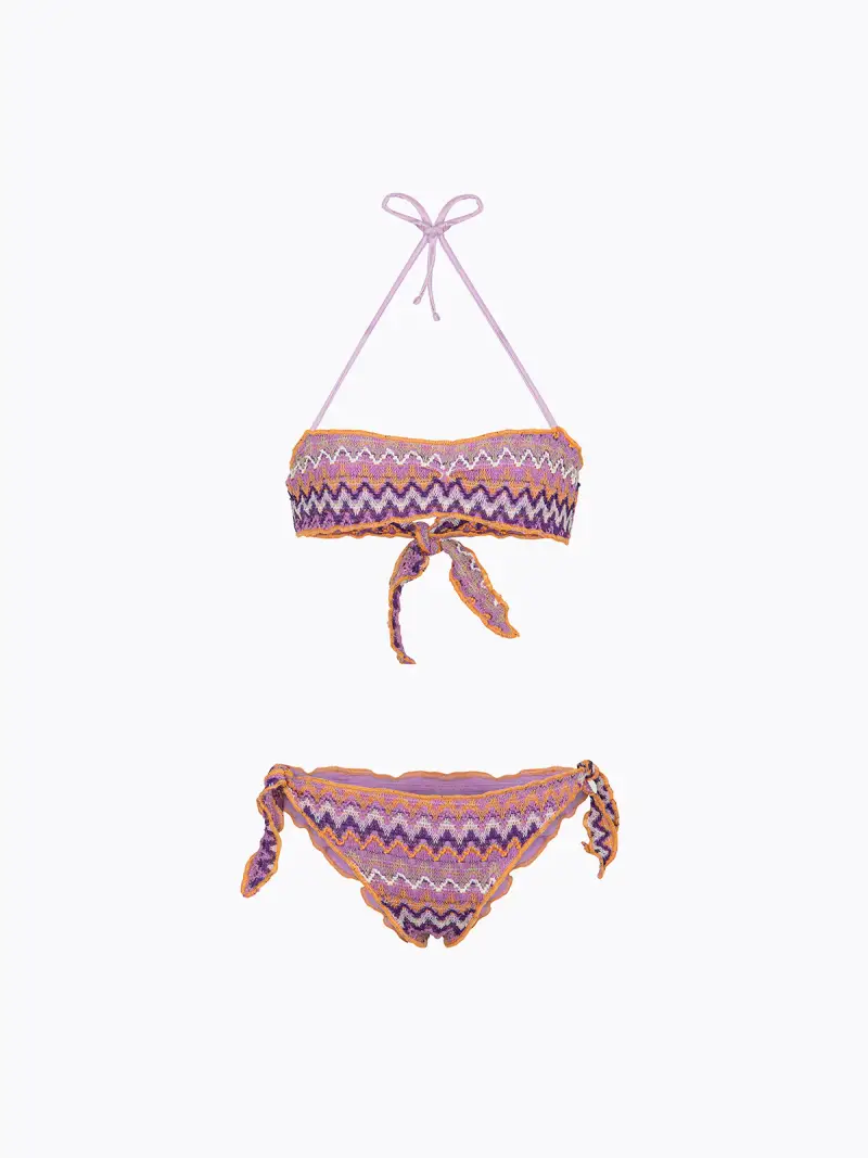 Bikini Bambina F**K Fascia con Slip Regolabile Multicolor SG0221-MC