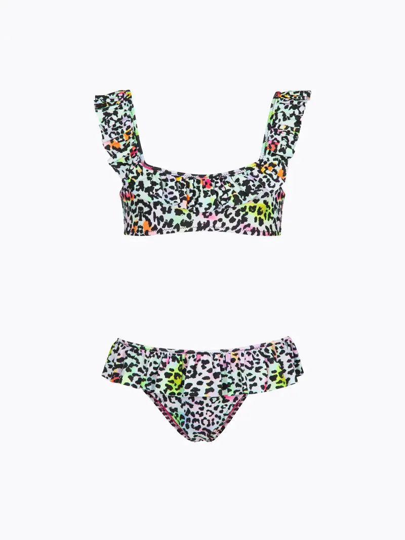 Bikini Bambina F**K Top con Slip Fisso Fantasia SG0720-X67