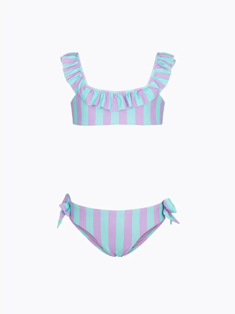 Bikini Bambina F**K Top con Slip Fisso Fantasia SG0724-X82