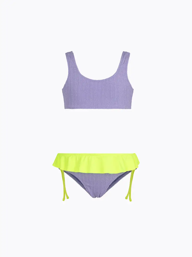 Bikini Bambina F**K Top con Slip Fisso Lilla SG0631-LC