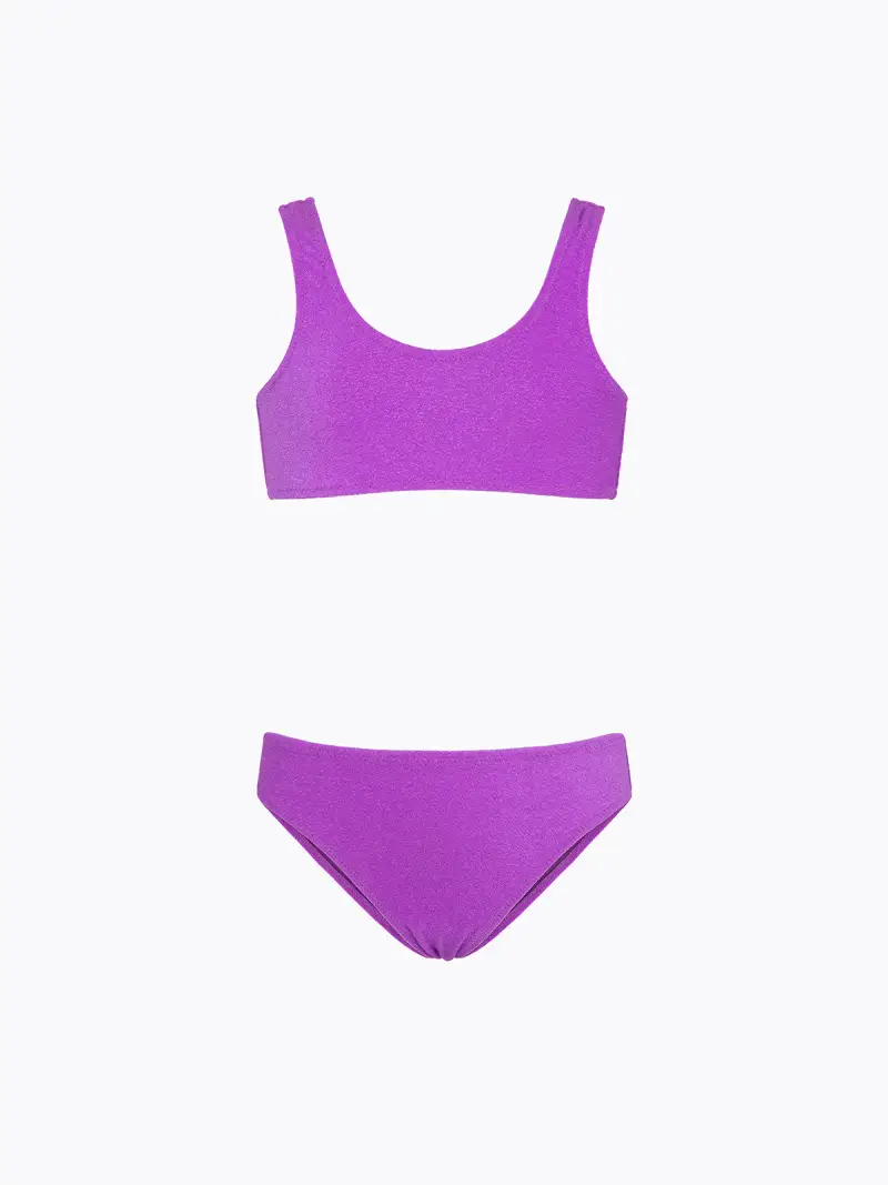 Bikini Bambina F**K Top con Slip Fisso Viola SG0521-PR