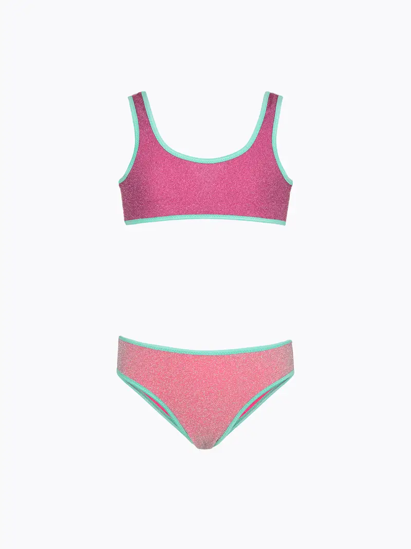 Bikini Bambina F**K Top con Slip Fisso Viola SG0622-PR