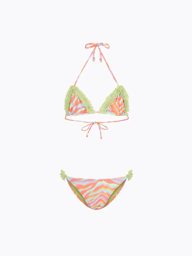 Bikini Bambina F**K Triangolo con Slip Fisso Fantasia SG0320-X21