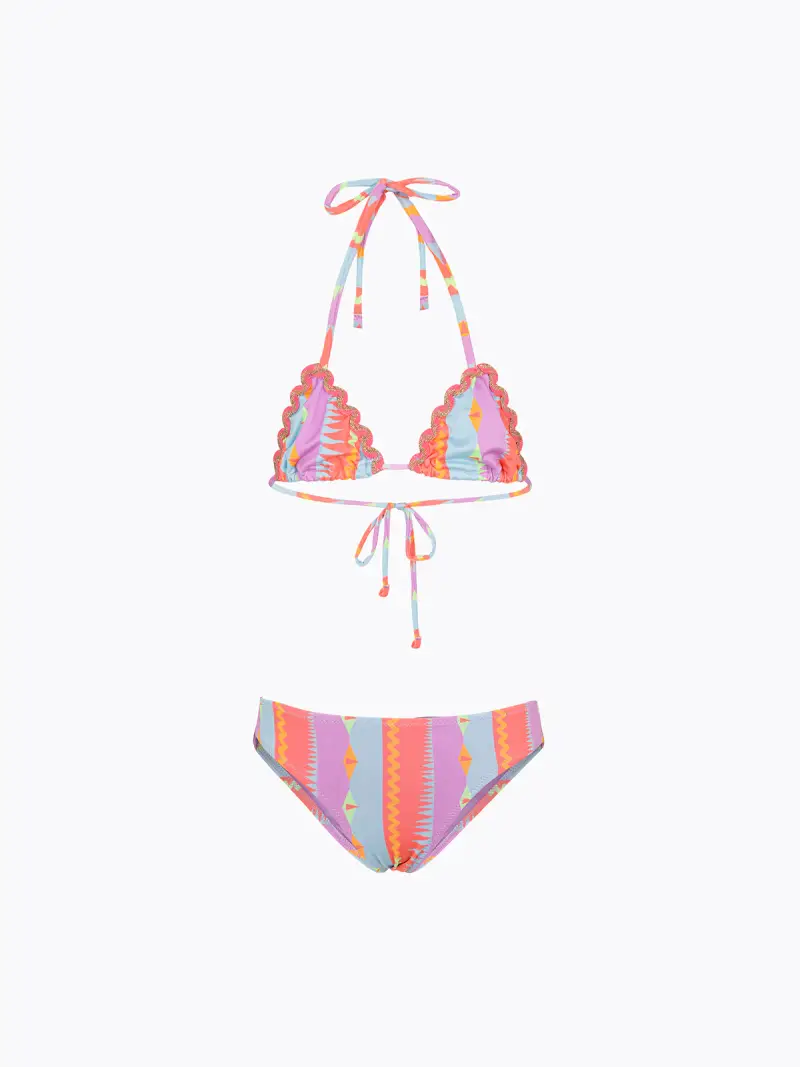 Bikini Bambina F**K Triangolo con Slip Fisso Fantasia SG0330-X24