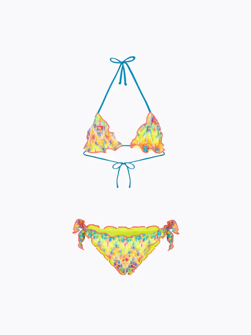 Bikini Bambina F**K Triangolo con Slip Regolabile Fantasia SG0650-X88