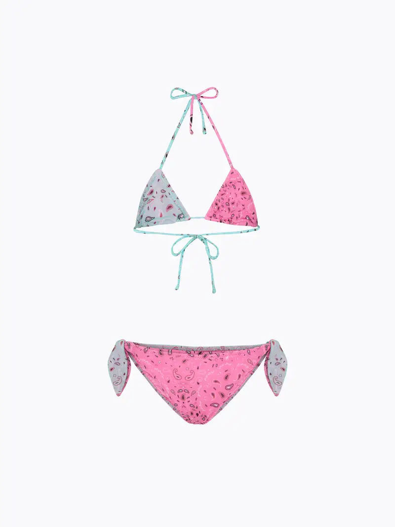 Bikini Bambina F**K Triangolo con Slip Regolabile Fantasia SG0660-X90
