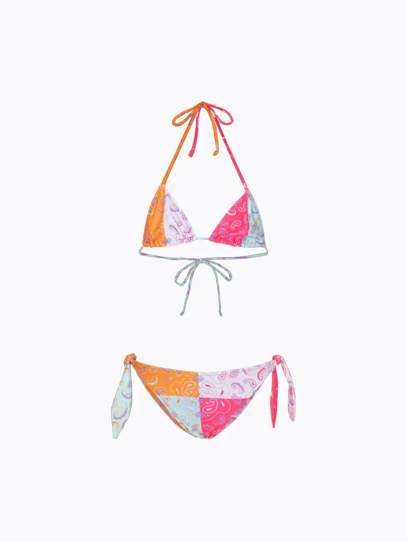 Bikini Bambina F**K Triangolo con Slip Regolabile Fantasia SG0690-X94