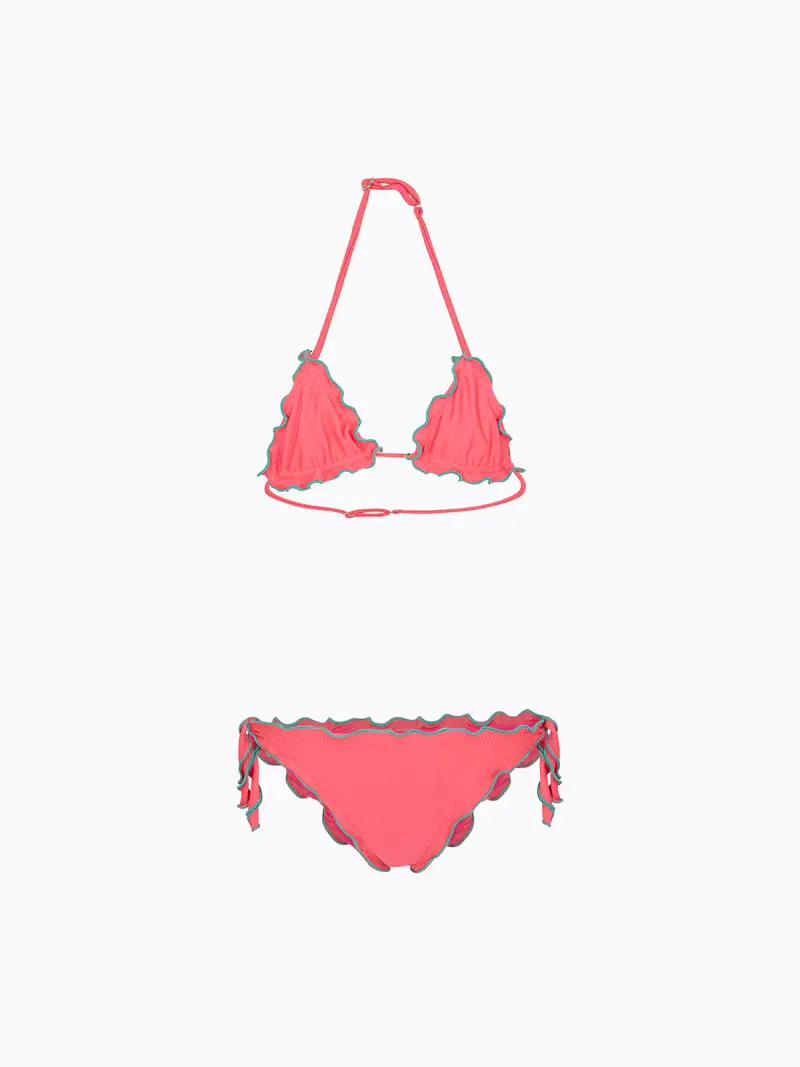 Bikini Bambina F**K Triangolo con Slip Regolabile Fucsia SG0530-FX