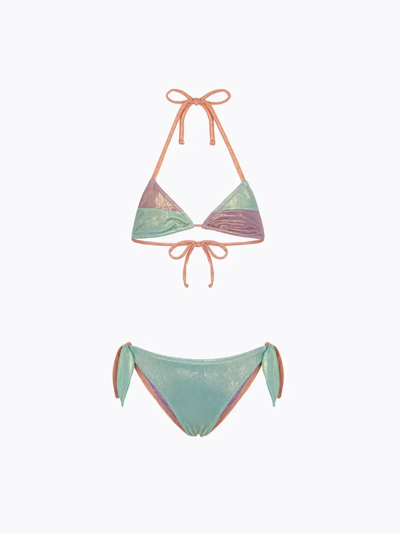 Bikini Bambina F**K Triangolo con Slip Regolabile Multicolor SG0300-MC